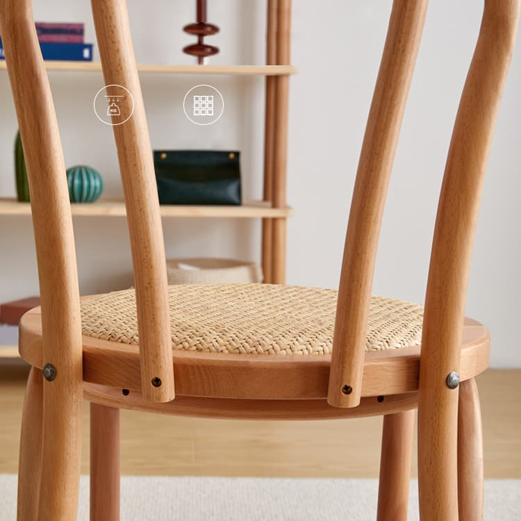 Scandinavian Wooden Side Chair with Standard Height and Armless Design thumbnail 18