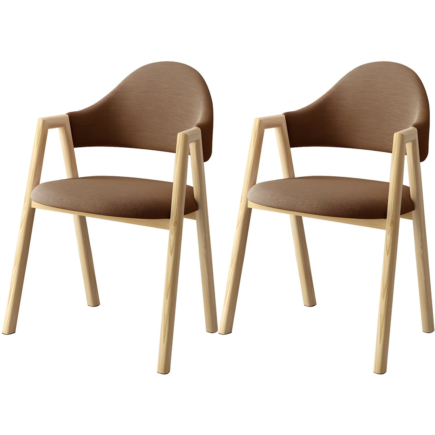 Scandinavian Study Room Metal Arm Chair Colorful Open Dining Chair with Natural Legs thumbnail 3