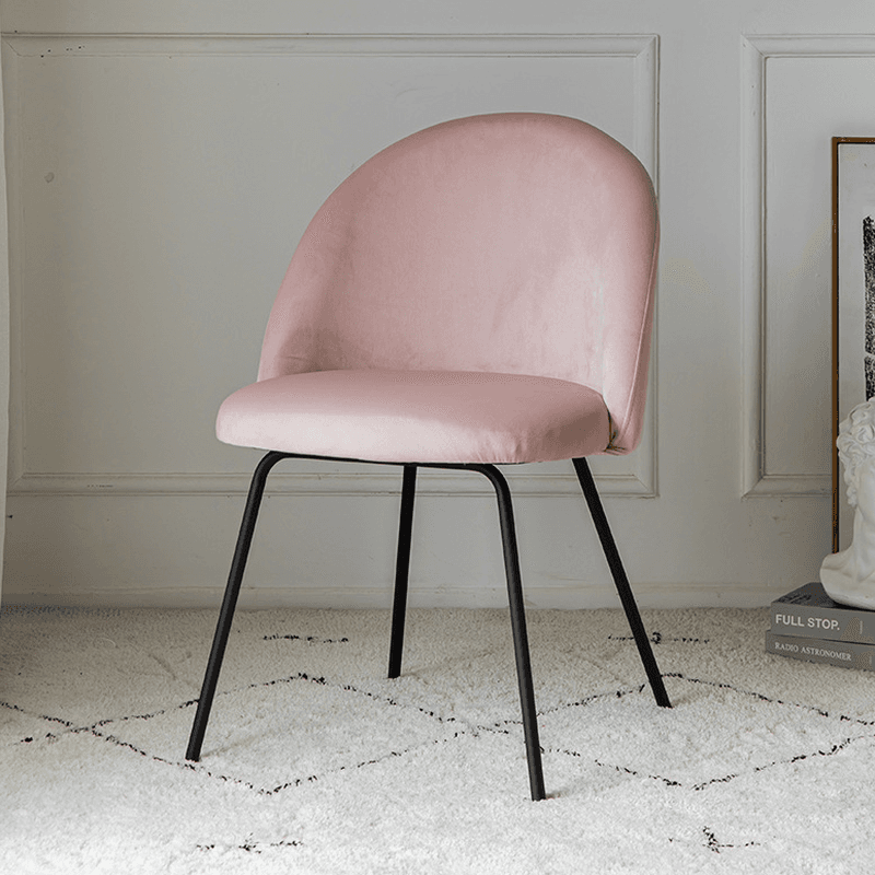 Unwavering Textile Upholstered Side Chair with Solid Back and Foot Pads for Dining Room in a Lavish Style thumbnail 6