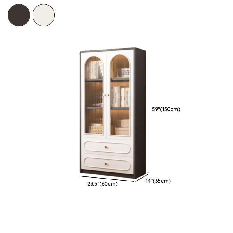 Detached Scratch-immune Accent Cabinet with Glazed Door, Adjustable Shelf, Cabinet Knobs, Soft Close Drawer, and Stain Resistant Finish thumbnail 18