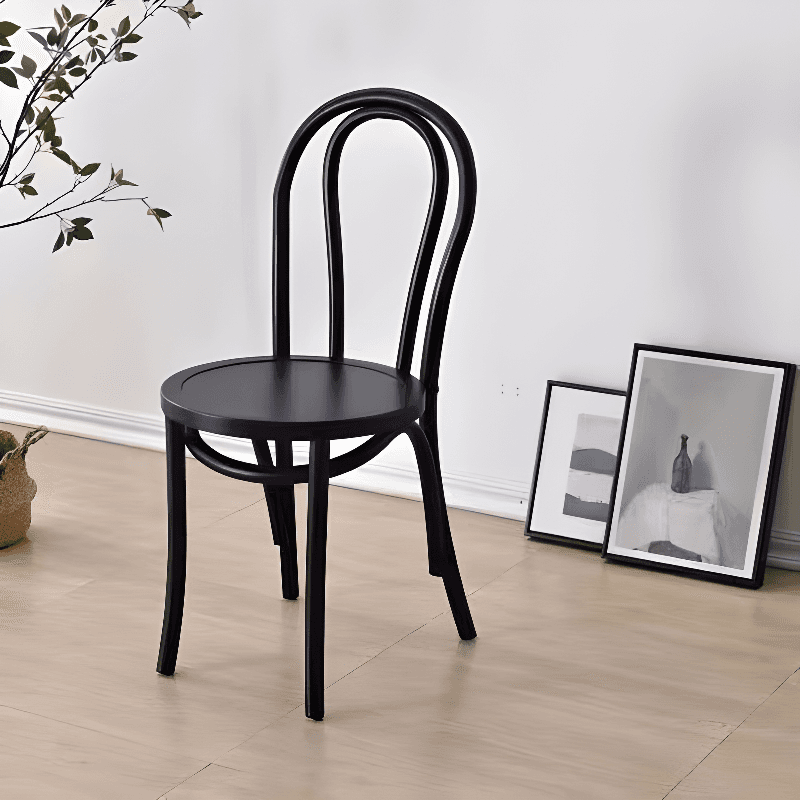Reliable Outlined Intertwined Armless Chair for Restaurant Use thumbnail 14