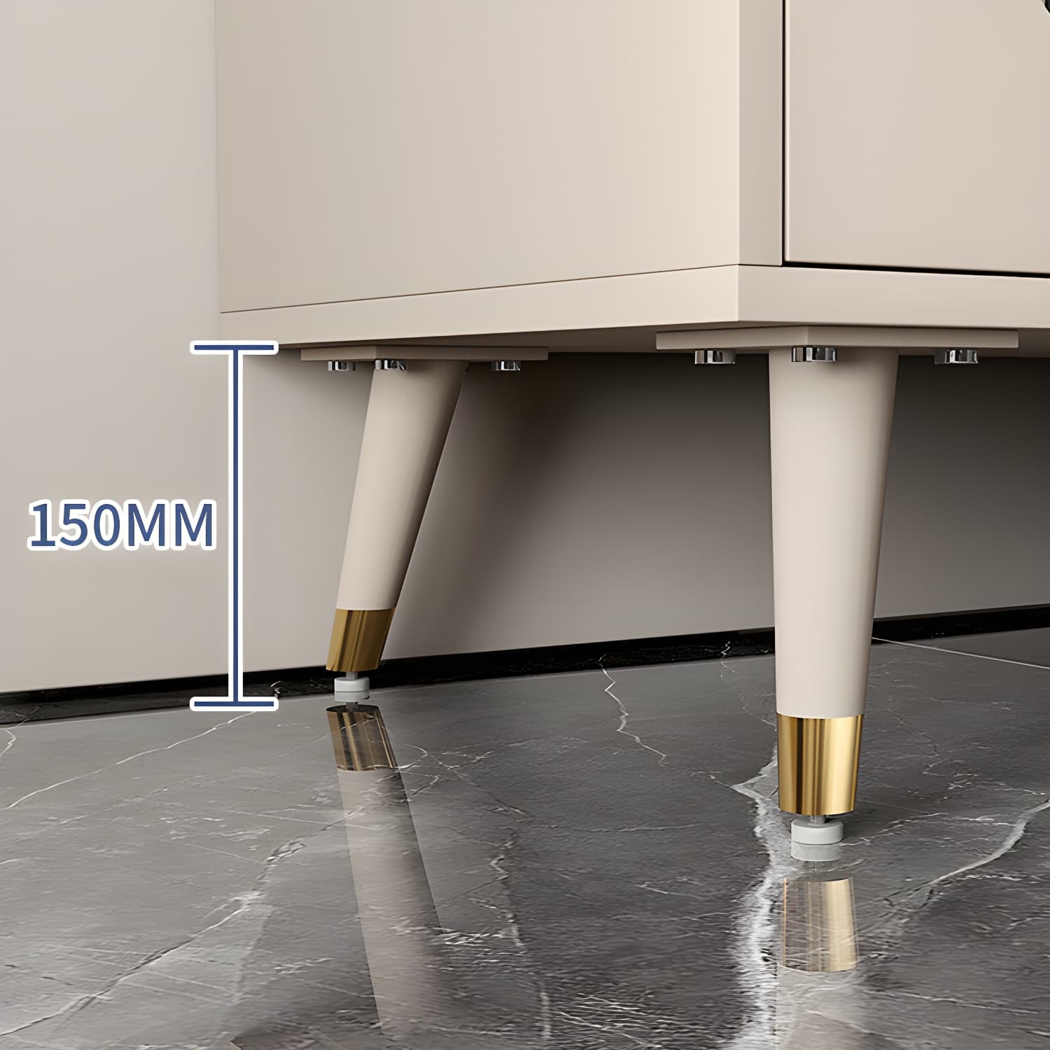Stone Glam Sideboard Adjustable Shelves Kitchen Dining Room Sideboard - image 13