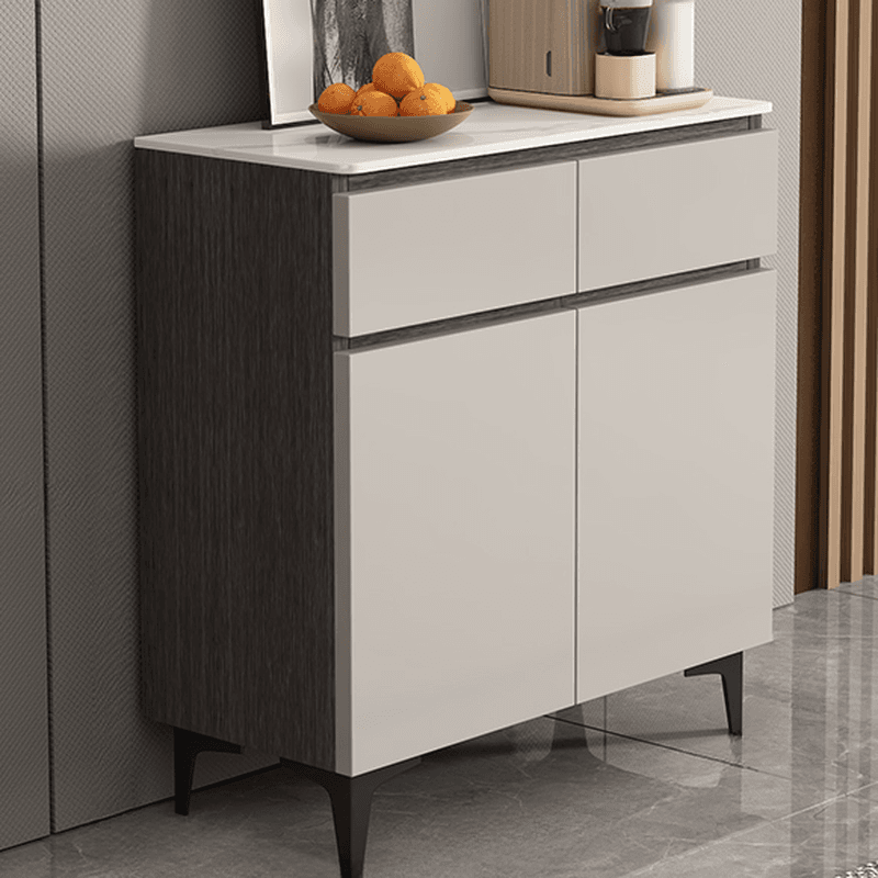 Modish Sideboard with 2 Drawers, 1 Shelf, Larder Storage, Sintered Stone Countertop, and 2/3 Doors thumbnail 1