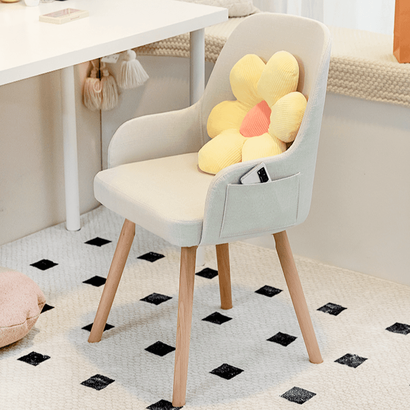 Rotatable/Non-Rotatable Steady Outlined Upholstered Arm Chair for Dinette with Solid Back and Foot Pads in a Modish Style thumbnail 13