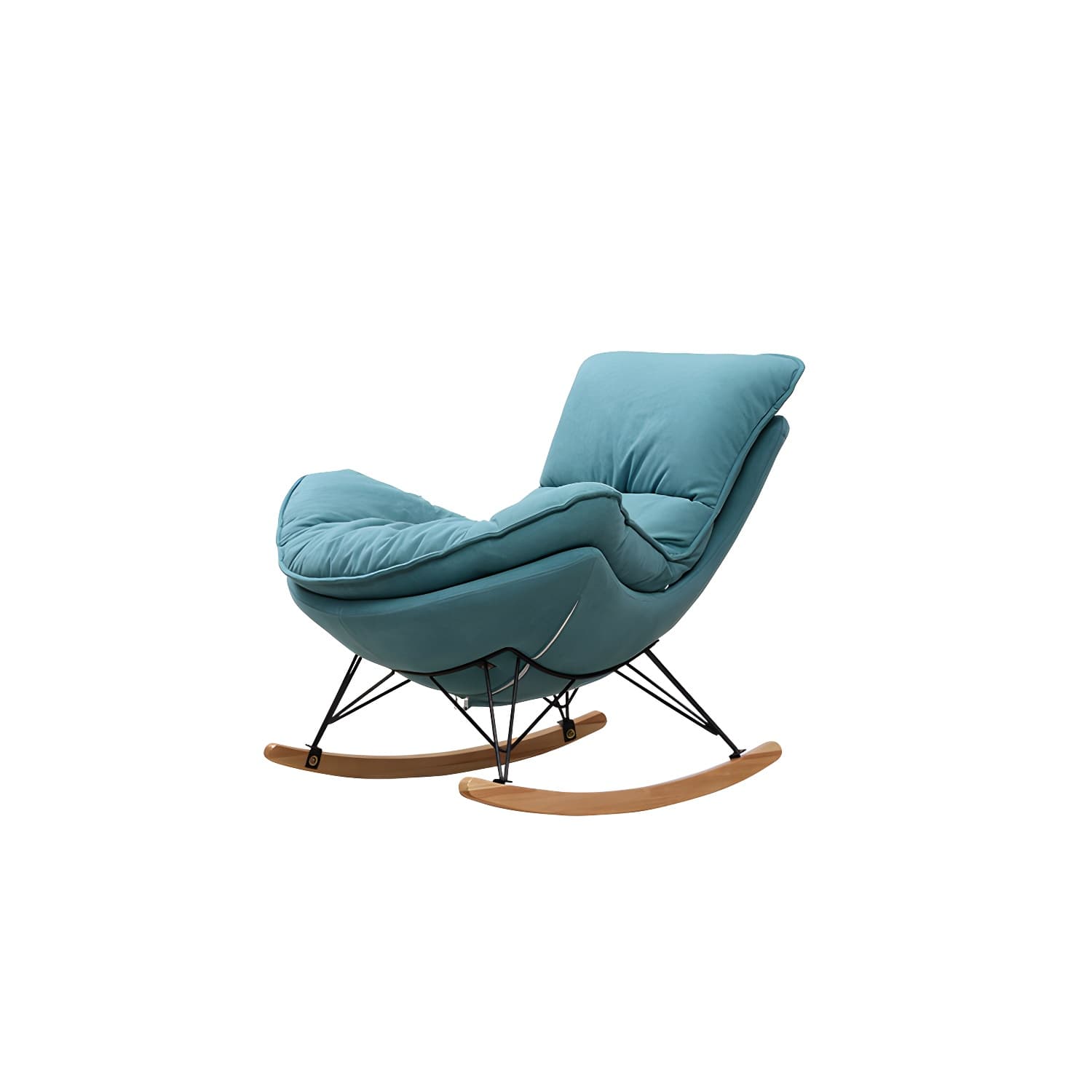 Modern Style Rocking Chair Indoor Mother Feeding Sofa Rocking Chair with Ottoman thumbnail 15