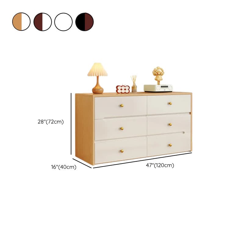 Simplistic Raw Wood Double Dresser/Bachelor Chest with 6/8/5 Drawers in Horizontal/Vertical Orientation thumbnail 18