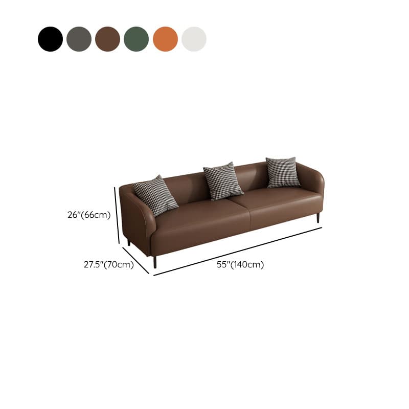 Drawing Room Standard Sofa in Pu Leather with Dark Gray/Sage/Amber Color and Armrest thumbnail 15