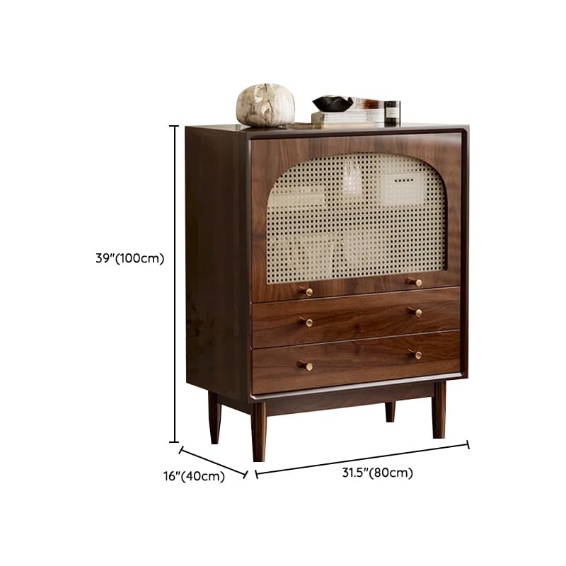 Independent Composite Wood Utility Storage Cabinet with Cabinet, Glass Door, Flexible Shelf, and Cabinet Knobs in Cocoa thumbnail 17