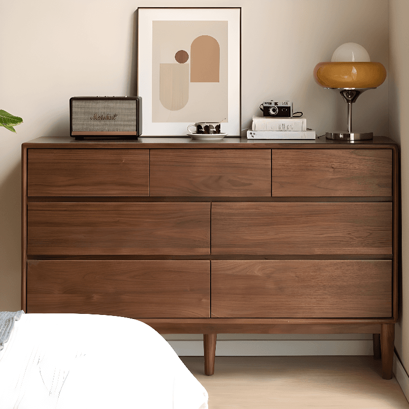 Modish Horizontal/Vertical Cocoa Double Dresser/Lingerie Chest in Raw Wood with 5 Drawers/7 Drawers/6 Drawers thumbnail 3