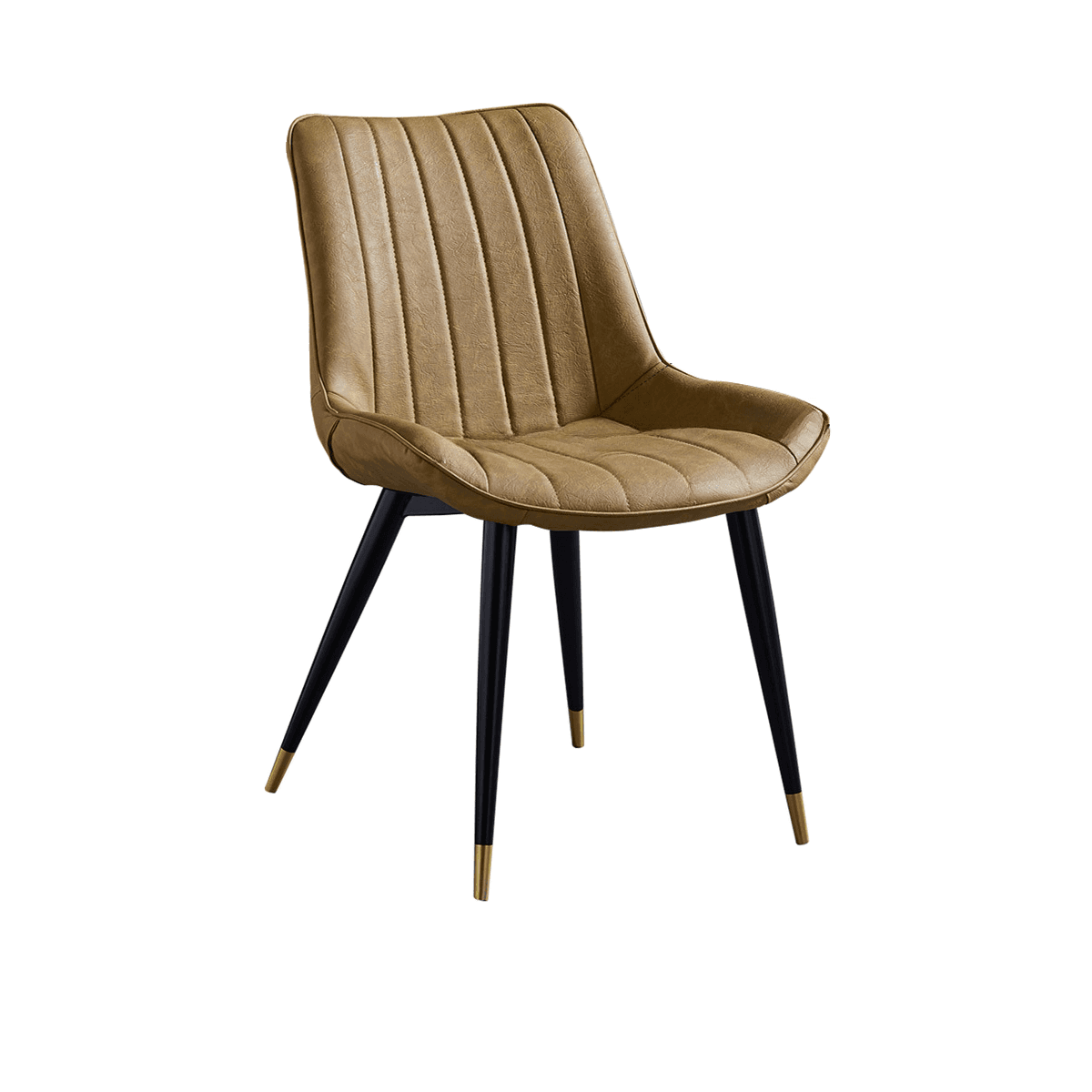 Outlined Faux Leather Upholstered Reliable Side Chair with Metal 4 Legs for Restaurant thumbnail 13