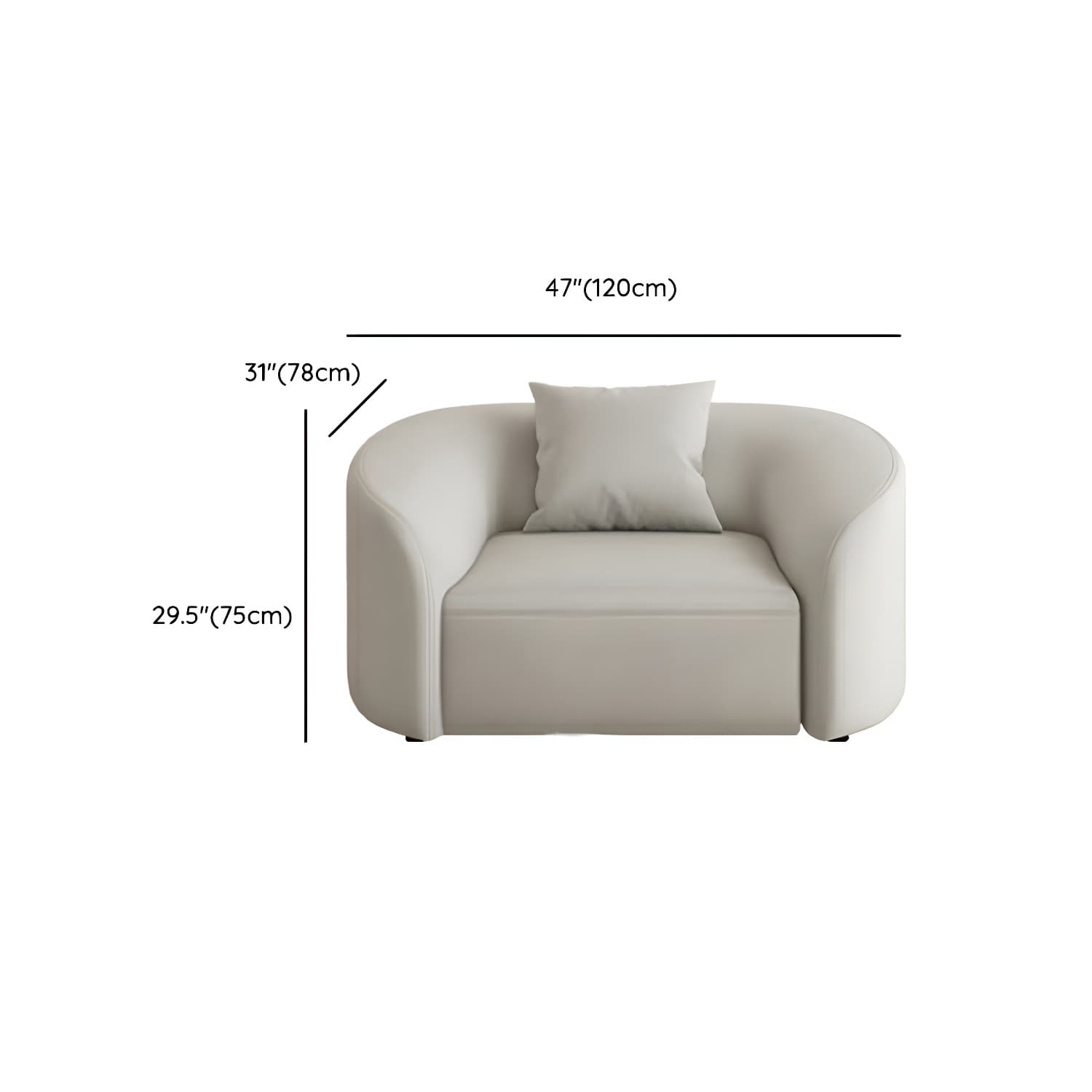 Modern Beige Tech Cloth Stationary Sectional Sofa with Wood Frame and Flared Arms thumbnail 13