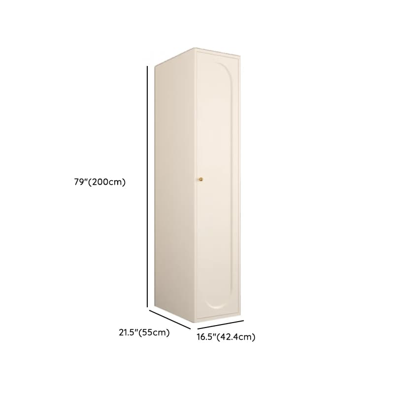 Chalk Casual Unattached Wardrobe with Adaptable Shelf, Soft Close Door, Hanging Rod, and Articulated Mechanism thumbnail 15