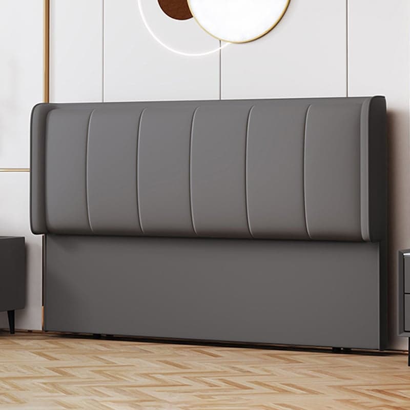 Trendy Panel Headboard in Natural Wood with No Distressing, Rectangle Shape for Twin XL/Full/Queen Bed, Featuring Sponge Upholstery Fill and Standard Height
