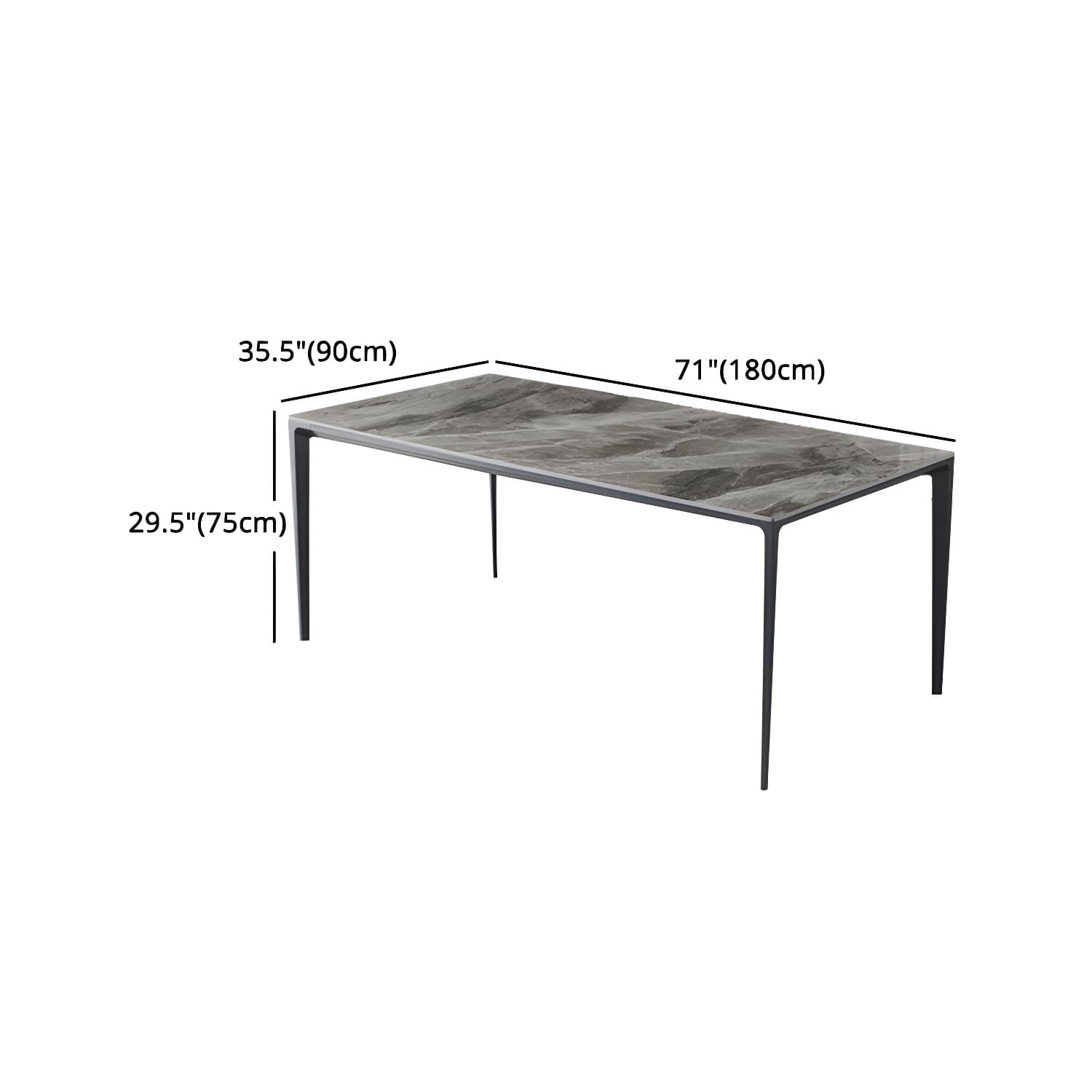 Contemporary Sintered Stone Dining Table Set 1/4/5/7 Pieces Dining Set for Home thumbnail 14