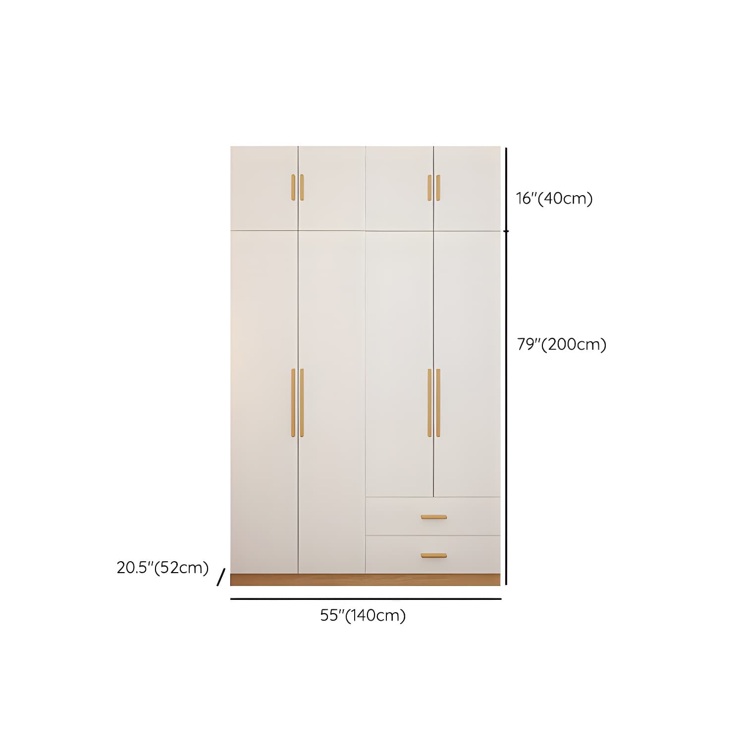 Contemporary Style Wardrobe Wooden Bedroom Closet with Hinged Door thumbnail 28