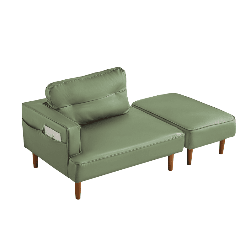 Contemporary Modern Solid Color Scratch-immune Standard Sofa/Loveseat/Single Sofa in Gray/Sage/Sepia for 2 People with Receptacle and Ottoman thumbnail 3