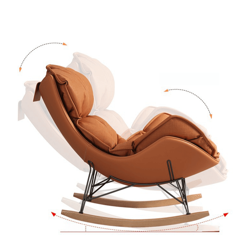Modish Alloy Rocking Accent Chair, Upholstered thumbnail 10