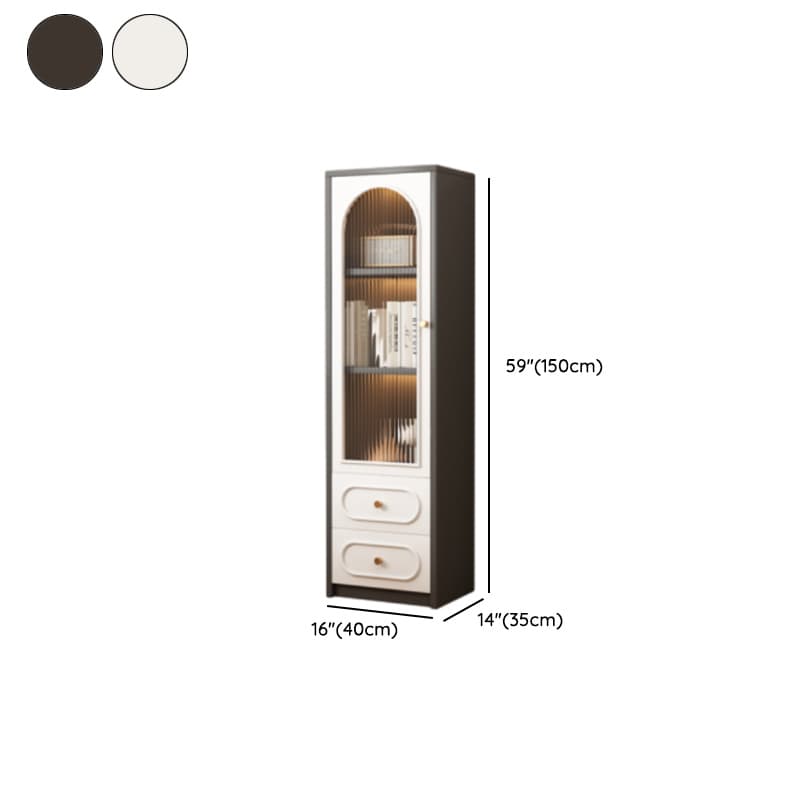 Detached Scratch-immune Accent Cabinet with Glazed Door, Adjustable Shelf, Cabinet Knobs, Soft Close Drawer, and Stain Resistant Finish thumbnail 13