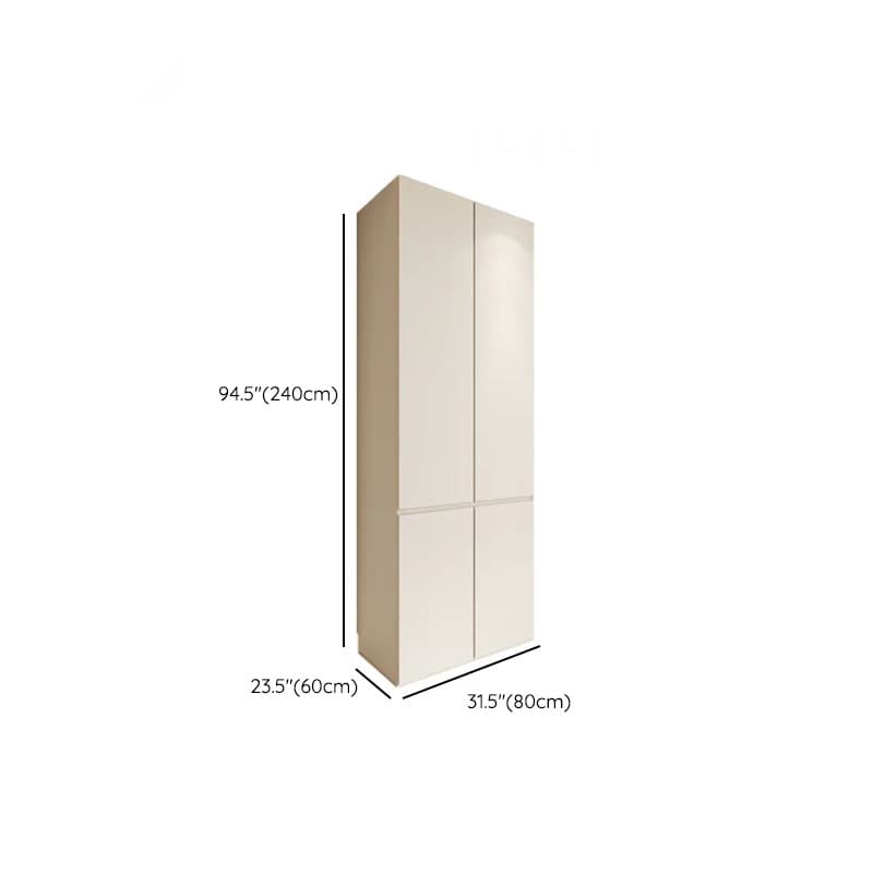 Beige Manufactured Wood Independent Wardrobe Closet with Soft Close Drawer, Soft Close Door, Interior Shelves, and Articulated Mechanism thumbnail 17