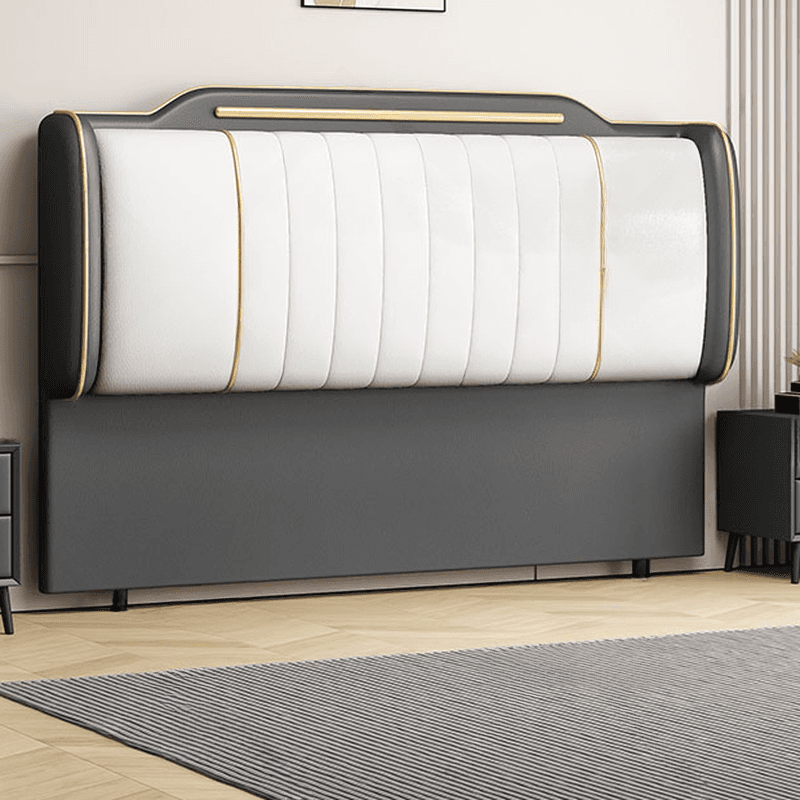 Simplistic Style Wingback Headboard with Camelback Shape in Pine Wood, No Distressing, Available in King/Queen/Full Sizes, Featuring Sponge Upholstery and Standard Height thumbnail 15