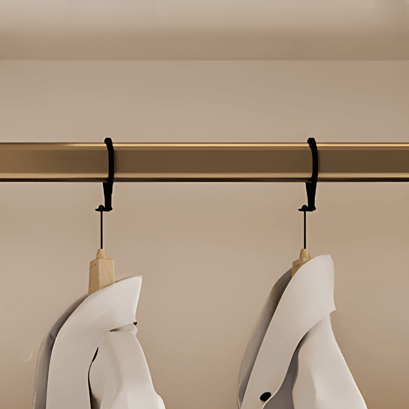 Casual White Wooden Wardrobe with 5 Drawers/4 Drawers/2 Drawers, Interior Shelves & Hanging Rod thumbnail 3