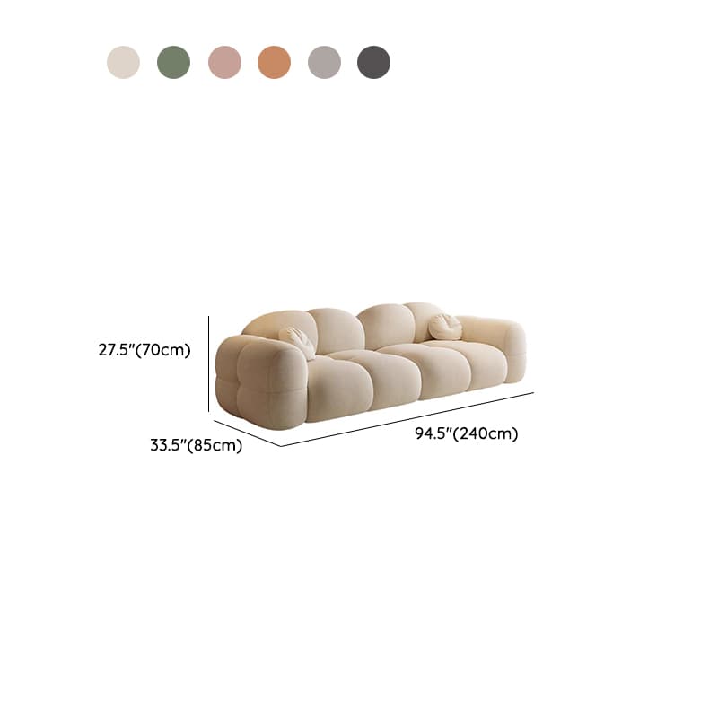 Versatile Grey/Blush/Amber Flannel Standard Sofa/Loveseat with Arm and Concealed Support thumbnail 17