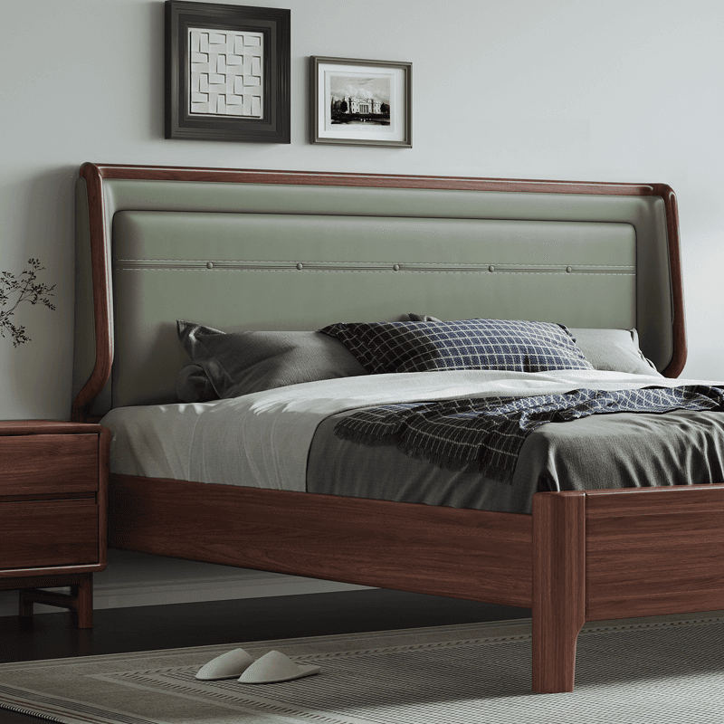 Standard（36-55“） Free-standing Standard Rectangle Wood Panel with Sponge Cushion for Full(54"W x 75"L) Bed, No Distressing thumbnail 2