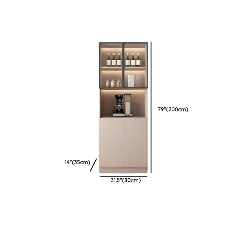 Wide/Standard/Narrow Modern Timber 3 Drawers 2 Shelves/3 Shelves/1 Shelf Glass Doors Pantry Hutch Sideboard thumbnail 33