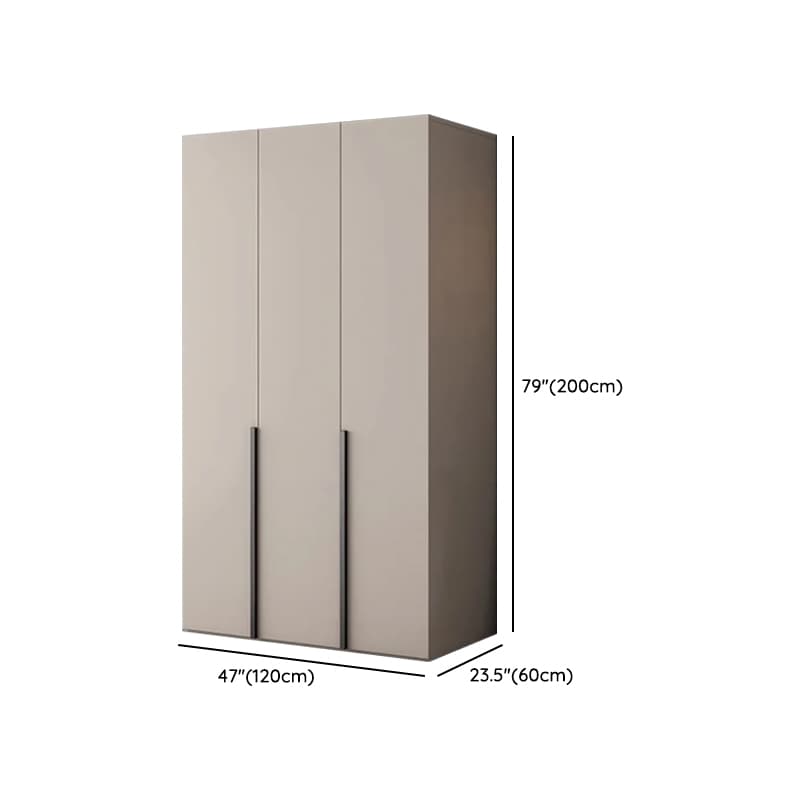 Light Gray Trendy Detached Armoire Cabinet with Soft Close Door, Interior Shelves, and Hanging Rod thumbnail 11
