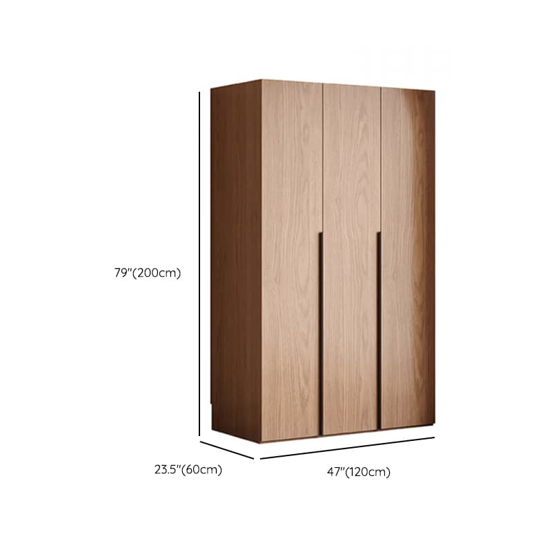 Cocoa Art Deco Self-supporting Cabinet Armoire with Soft Close Drawer, Interior Shelves, and Hanging Rod thumbnail 7