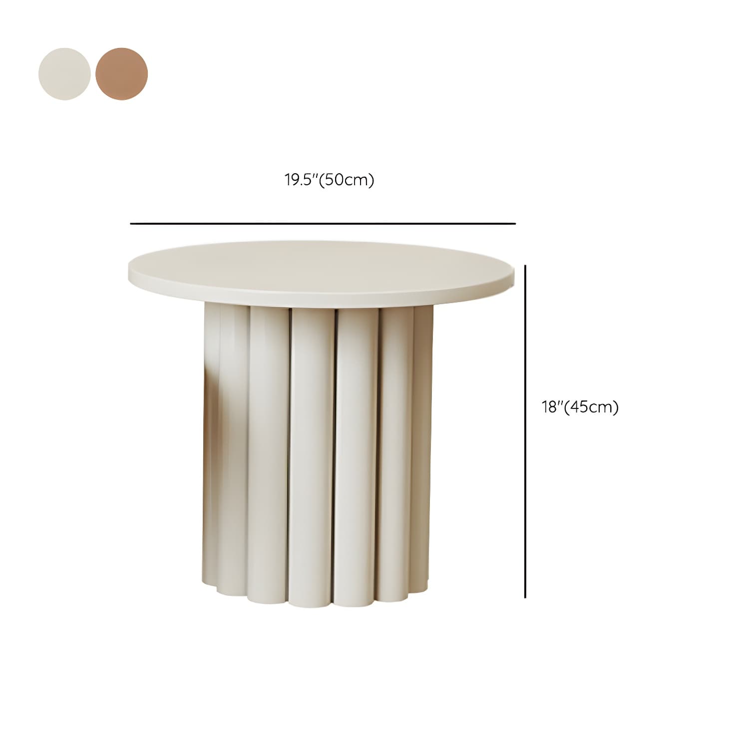 Coffee Cocktail Table 4 Legs Round Wooden Scandinavian Brown thumbnail 15