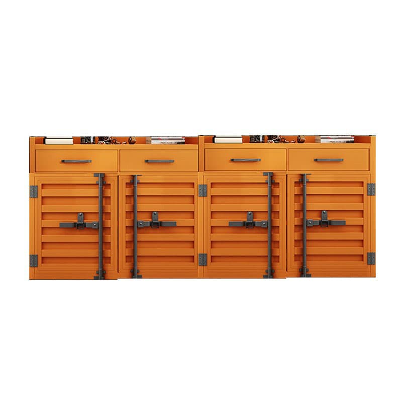 Metal Industrial Sideboard Credenza with Cabinet, Drawers, and Shelves - 40cm Width, 90cm Height thumbnail 3