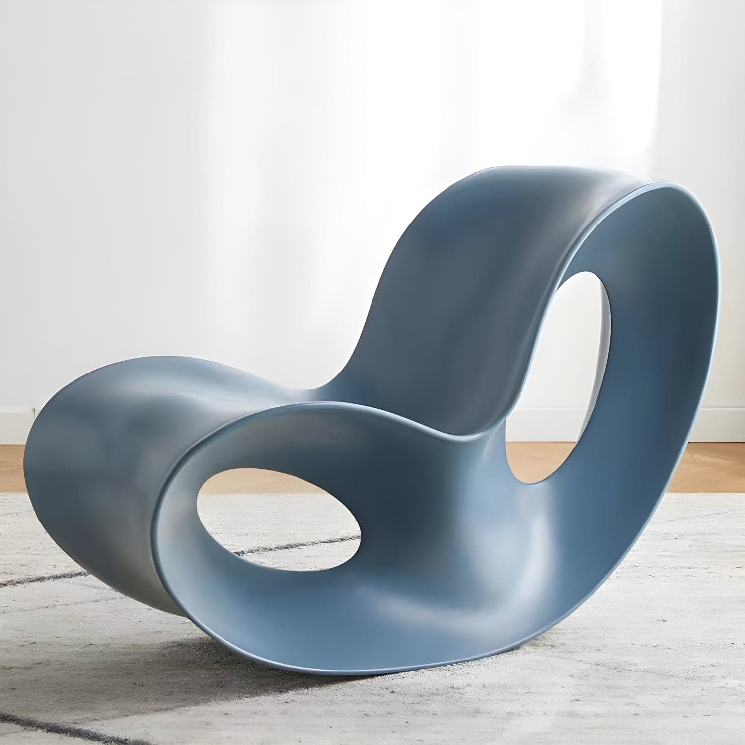 Contemporary Rocking Accent Chair Plastic & Acrylic Rocker Chair - image 5