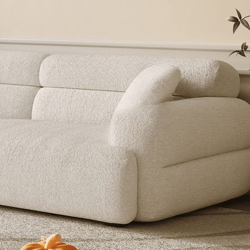 Modish Solid Color Stain Resistant Standard Sofa in Black/Light Gray/Coffee with 2 Pillows, Available in 4-seater/5 Person/3-seater thumbnail 14