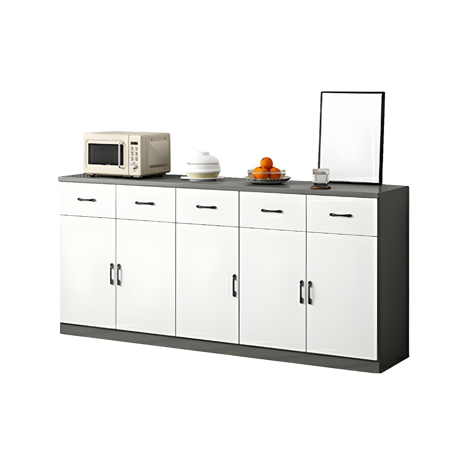 Modern Wood Sideboard Credenza with Drawers and Cabinets - Functional Storage Solution thumbnail 15