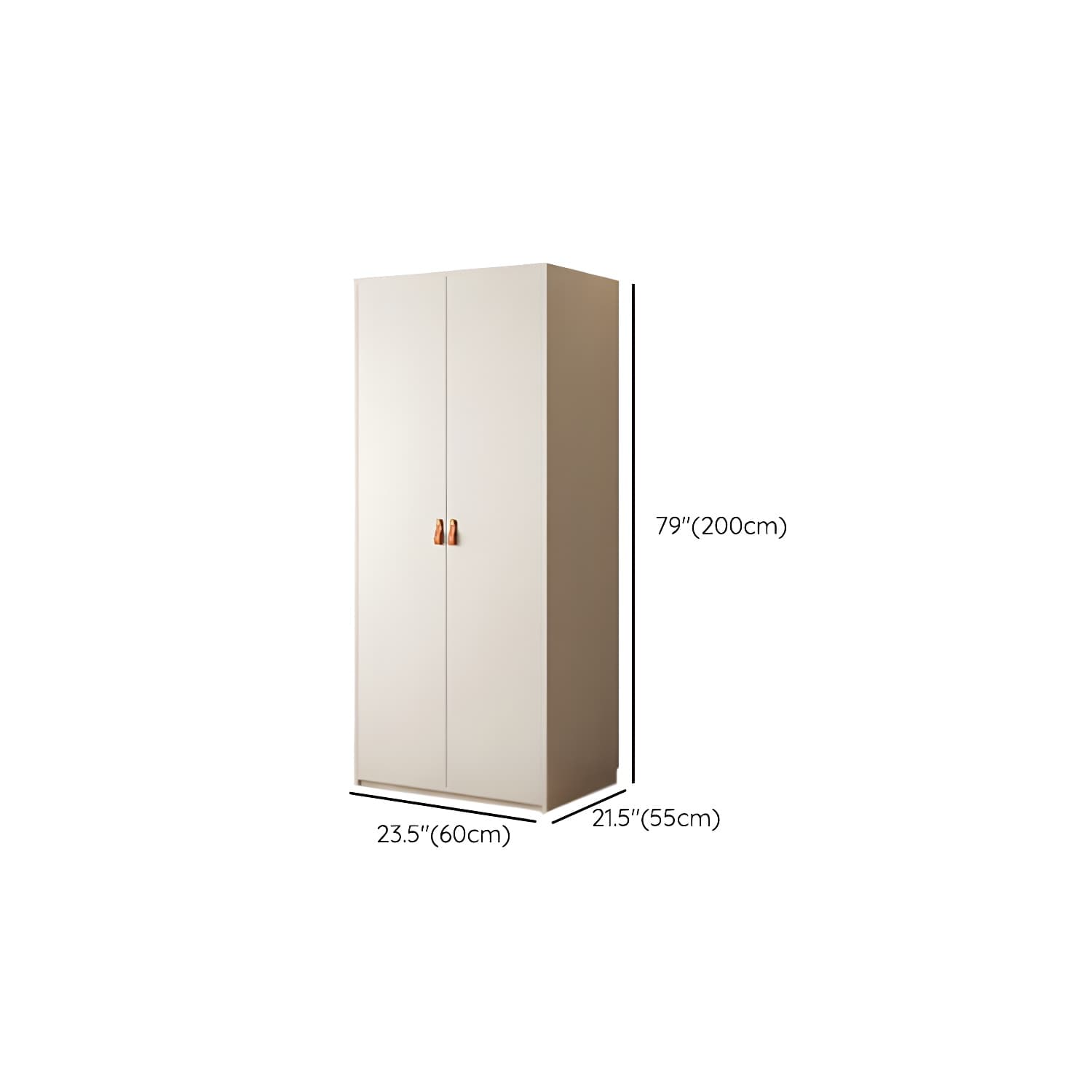 Modern White Wardrobe Cabinet Engineered Wood Wardrobe with Garment Rod thumbnail 10