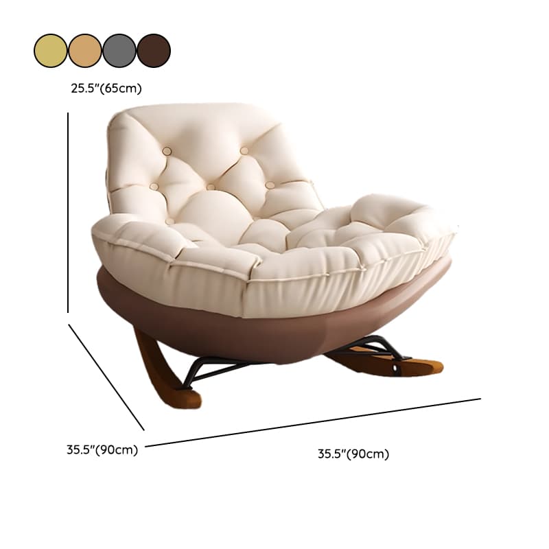 Chalk Modern Simple Style Upholstered Rocking Chair Couch, Scratch-defiant & Cushioned thumbnail 16
