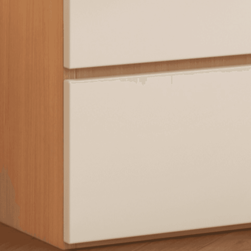 Chalk Modish Laminate Wardrobe Closet with Soft Close Drawer, Soft Close Door, Interior Shelves, and Clothing Rod thumbnail 5