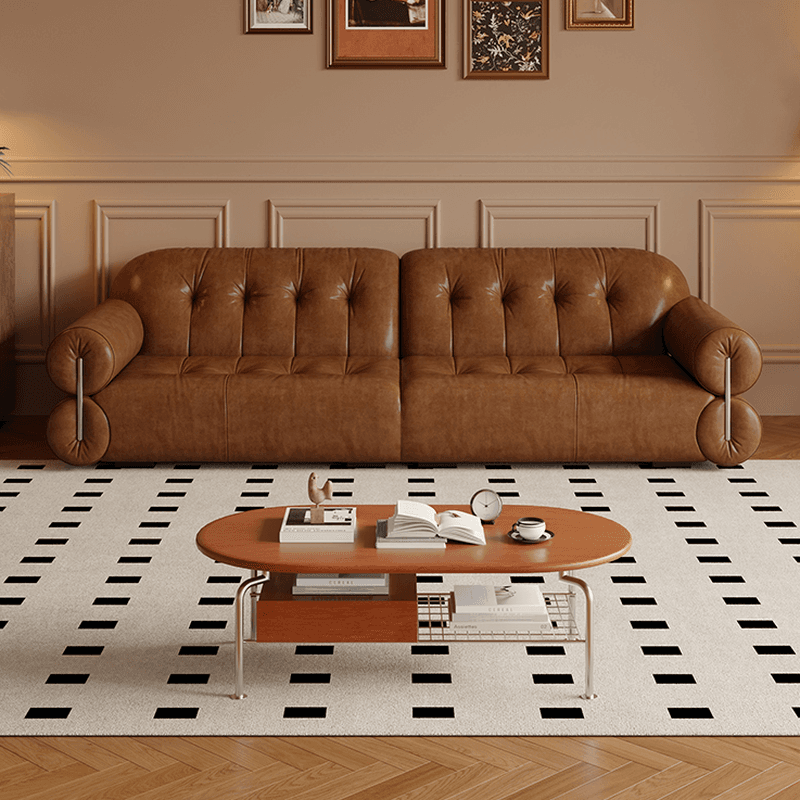 Tear Resistant Standard Sofa with Pu/Flannel Upholstery in White/Sage/Light Brown thumbnail 12