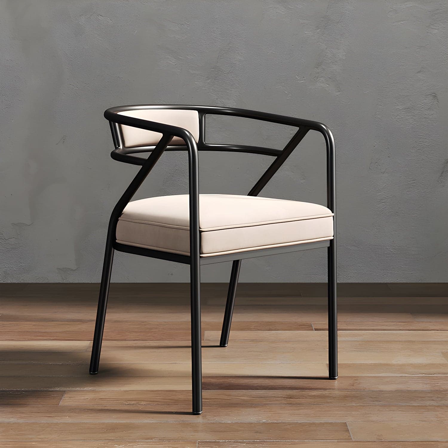 Glam Dining Chair Open Back Upholstered Dining Side Chair with Metal Legs thumbnail 1