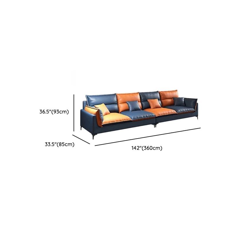 Casual Straight Stain Resistant Sofa in Dark Grey with Horizontal Orientation, Sponge Seat Fill, and Square Arm thumbnail 20