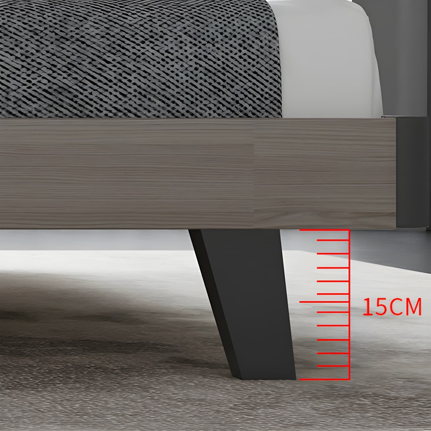Modern Style Wood Bed with Headboard Low Profile Standard Bed thumbnail 7