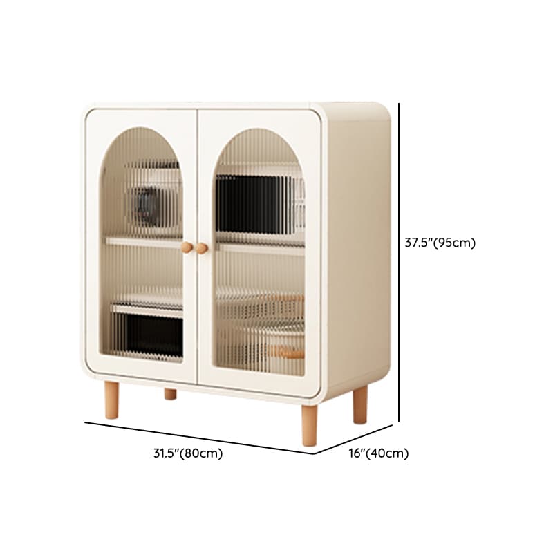 Scandinavian Wood Sideboard Cabinet with Adjustable Shelves and Glass Doors - 40cm Width thumbnail 21