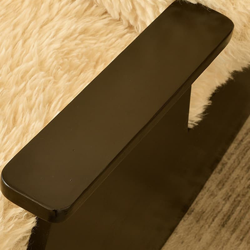 Dove Grey/Amber Color Modish Rocking Seat Upholstered and Scratch-proof Stationary with Spindle Back and Rear thumbnail 16