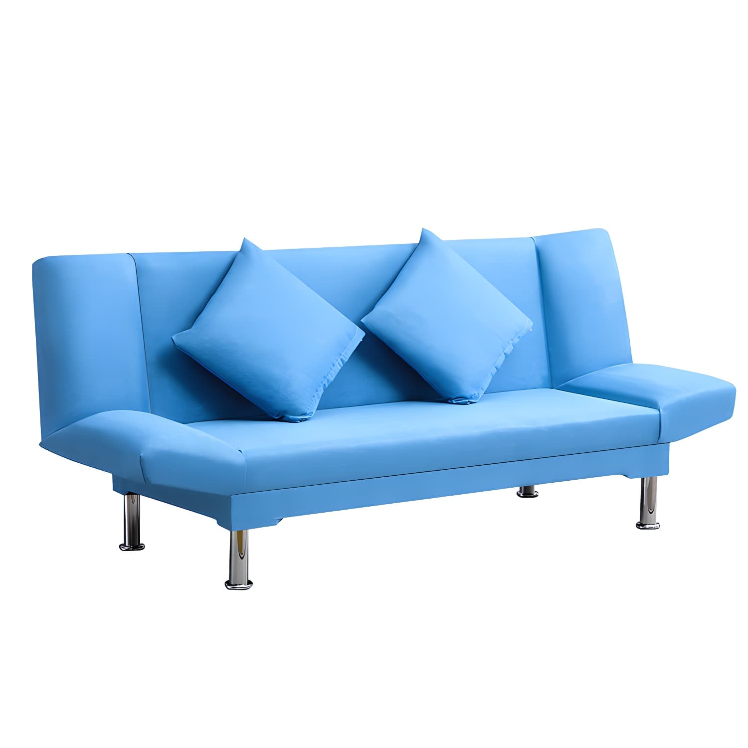 Silver Transitional Modern Tight Back Sofa Bed 29.53"High Armless Sofa Bed thumbnail 47