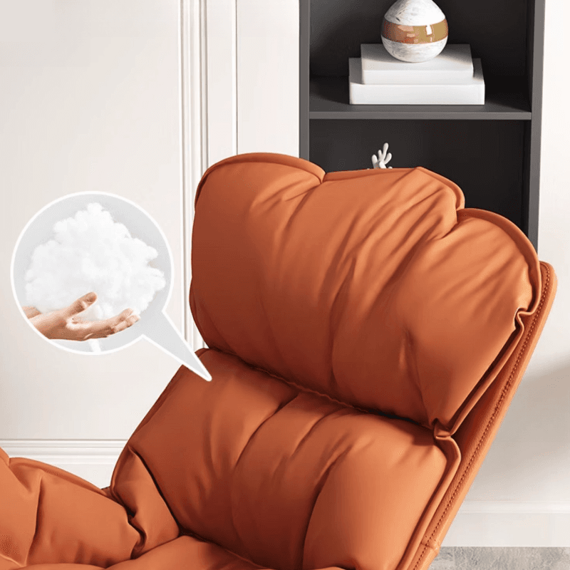 Modish Upholstered Rocking Accent Chair with Ottoman thumbnail 11