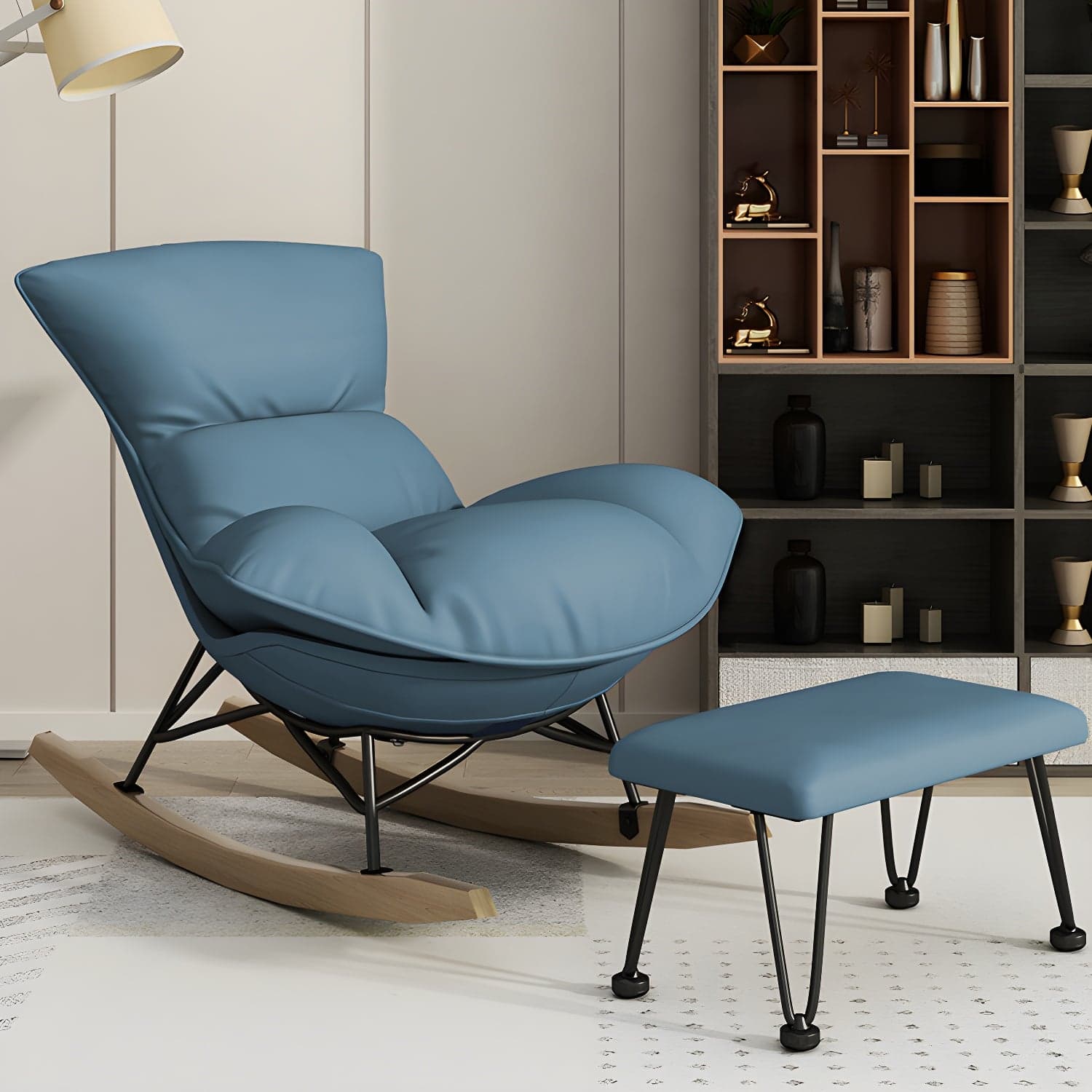 Nursery Sofa Rocking Chair Indoor Rocking Chair for Living Room and Bedroom thumbnail 5