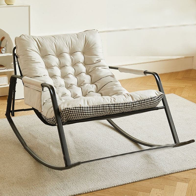 Stylish Tufted Upholstered Rocking Chair - Modern Design for a Comfy Home thumbnail 10