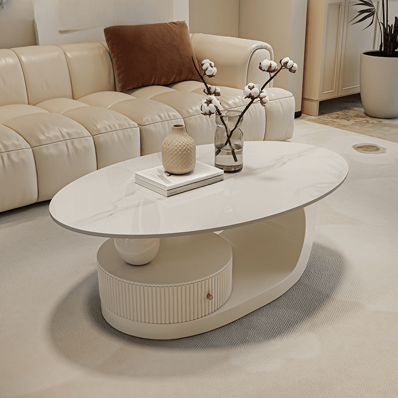 Nested Elliptical Accent Table with Repository Storage for Indoor Use thumbnail 2