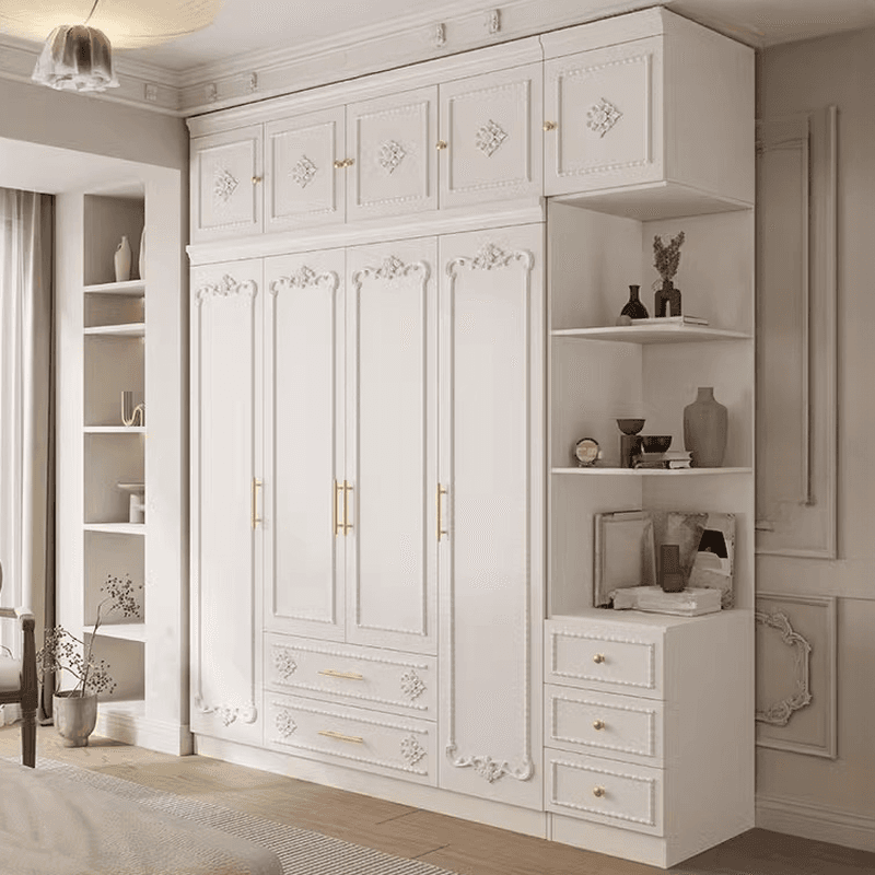 White Simple Timber Wardrobe Closet Soft Close Drawer Soft Close Door Interior Shelves thumbnail 10
